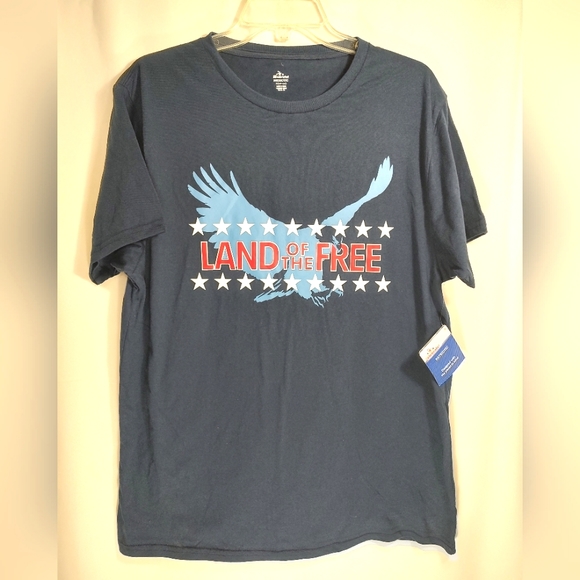 Celebrate! Patriotic Other - NWT Patriotic navy tee with red white blue Men's size L 42 - 44  #715